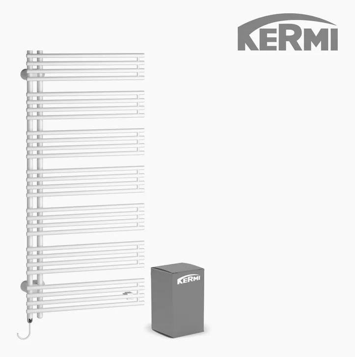 Kermi Diveo-E Elektro-Badheizkörper von vorne, Ansicht 3