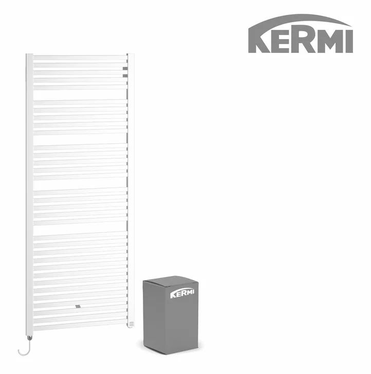 Kermi Geneo quadris-E Elektro-Badheizkörper von vorne, Ansicht 2